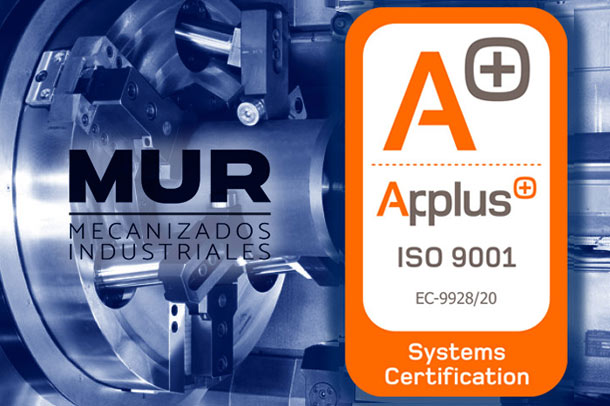 mur mecanizados industriales certificacion iso 9001